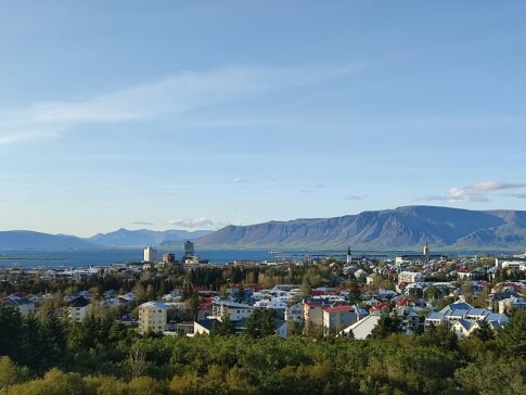 アイスランドの首都レイキャビクの美しい光景